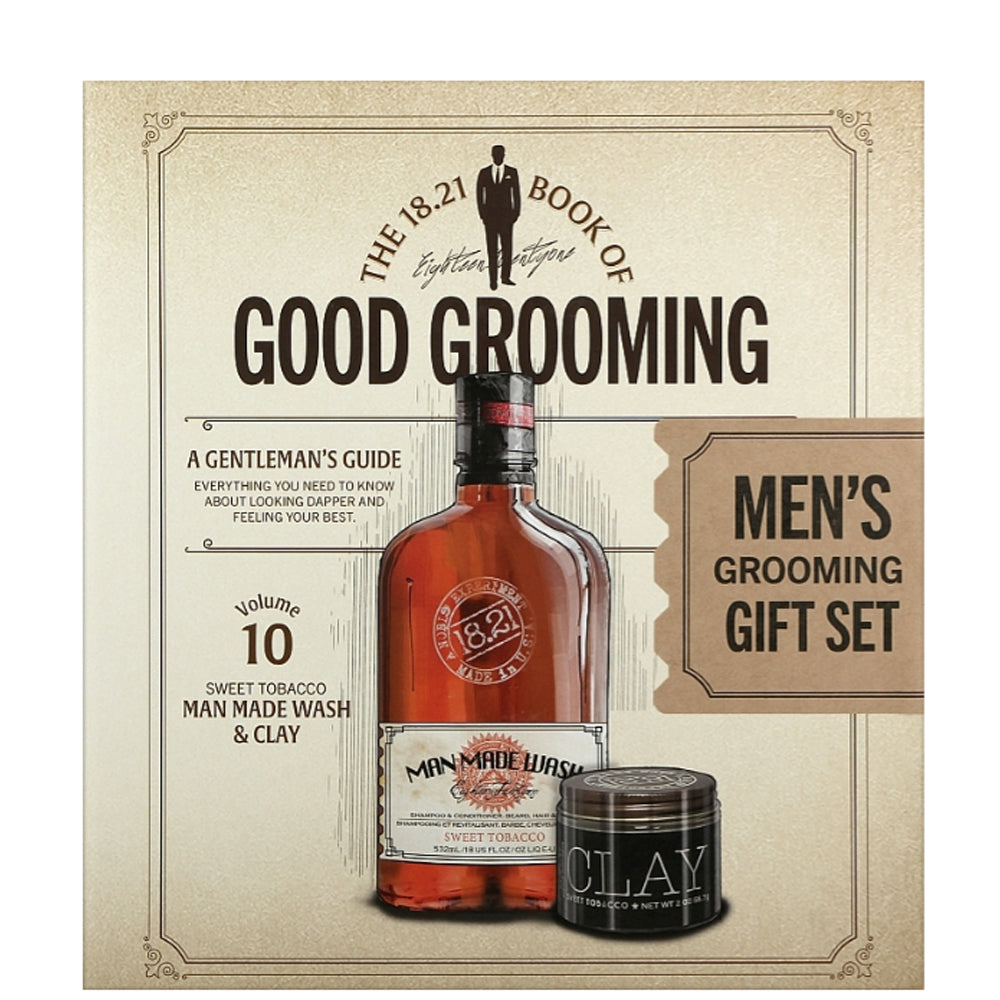 Набор подарочный для мужчин - 18.21 Man Made Sweet Tobacco Good Grooming Gift Set Volume 10