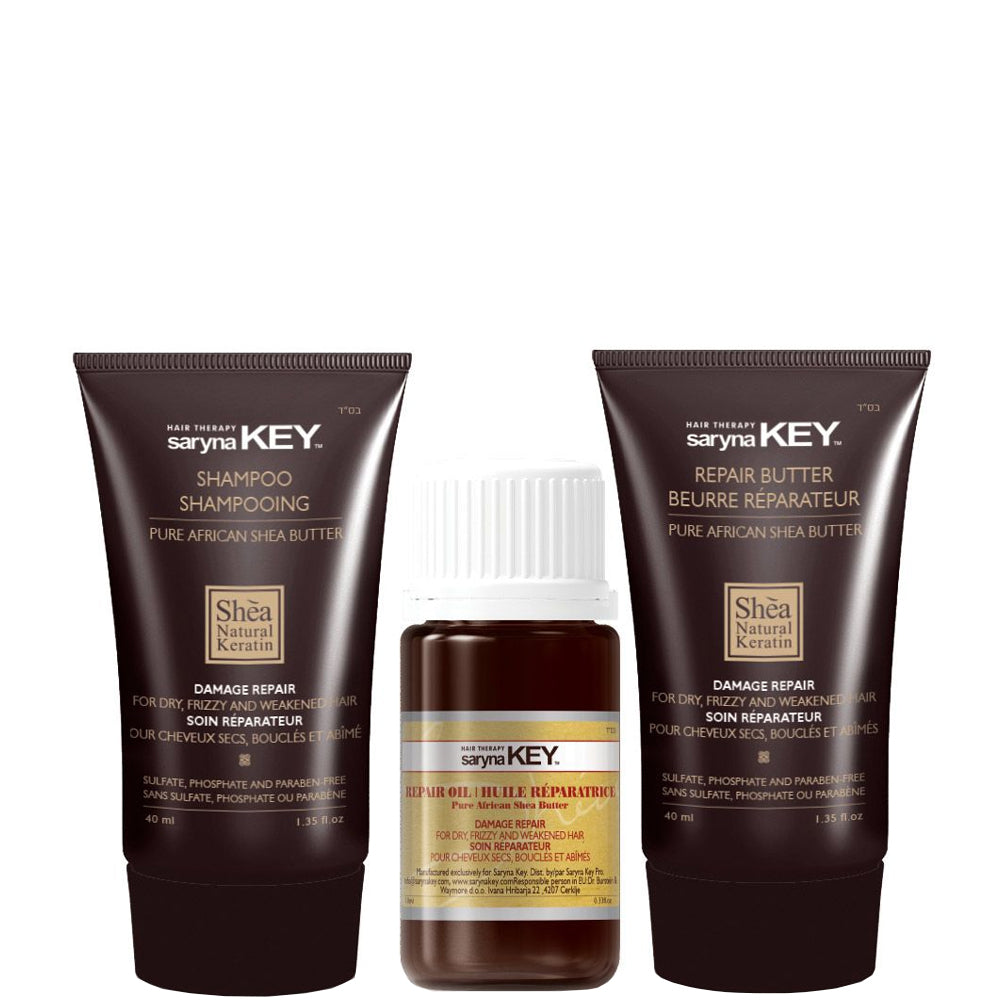 Набор для восстановления волос - Saryna Key Damage Repair Pure African Shea Kit