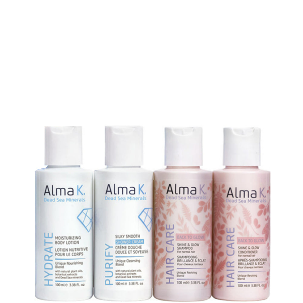 Набір дорожній для догляду за тілом і волоссям - Alma K. Head To Toe Travel Kit