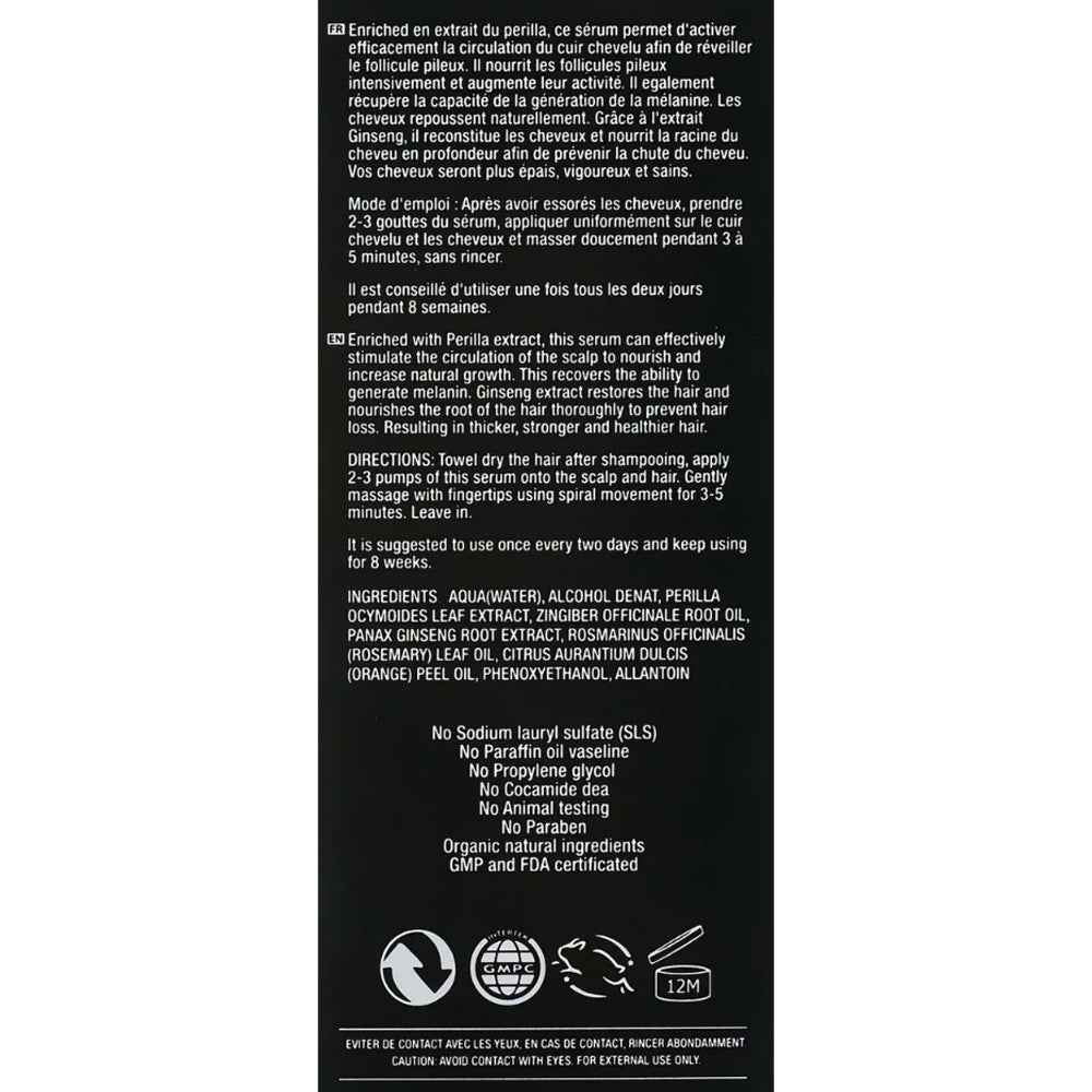 Angel Professional Paris Black Angel Hair Regrowth Serum - Сироватка для росту волосся з екстрактом перилли
