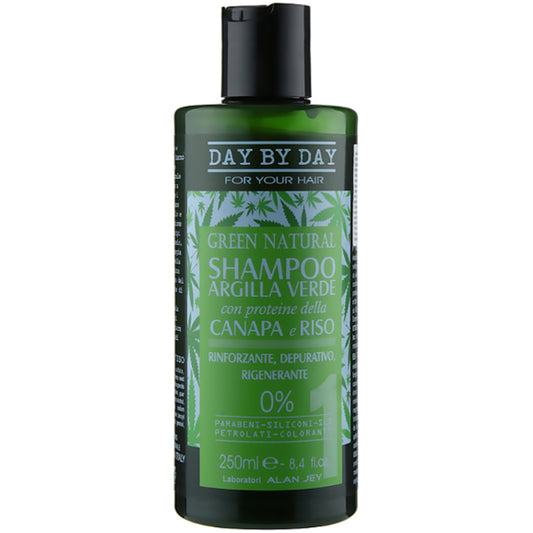 Alan Jey Green Argilla Della Canapa E Riso Shampoo - Шампунь з зеленою глиною, протеїнами коноплі й рису
