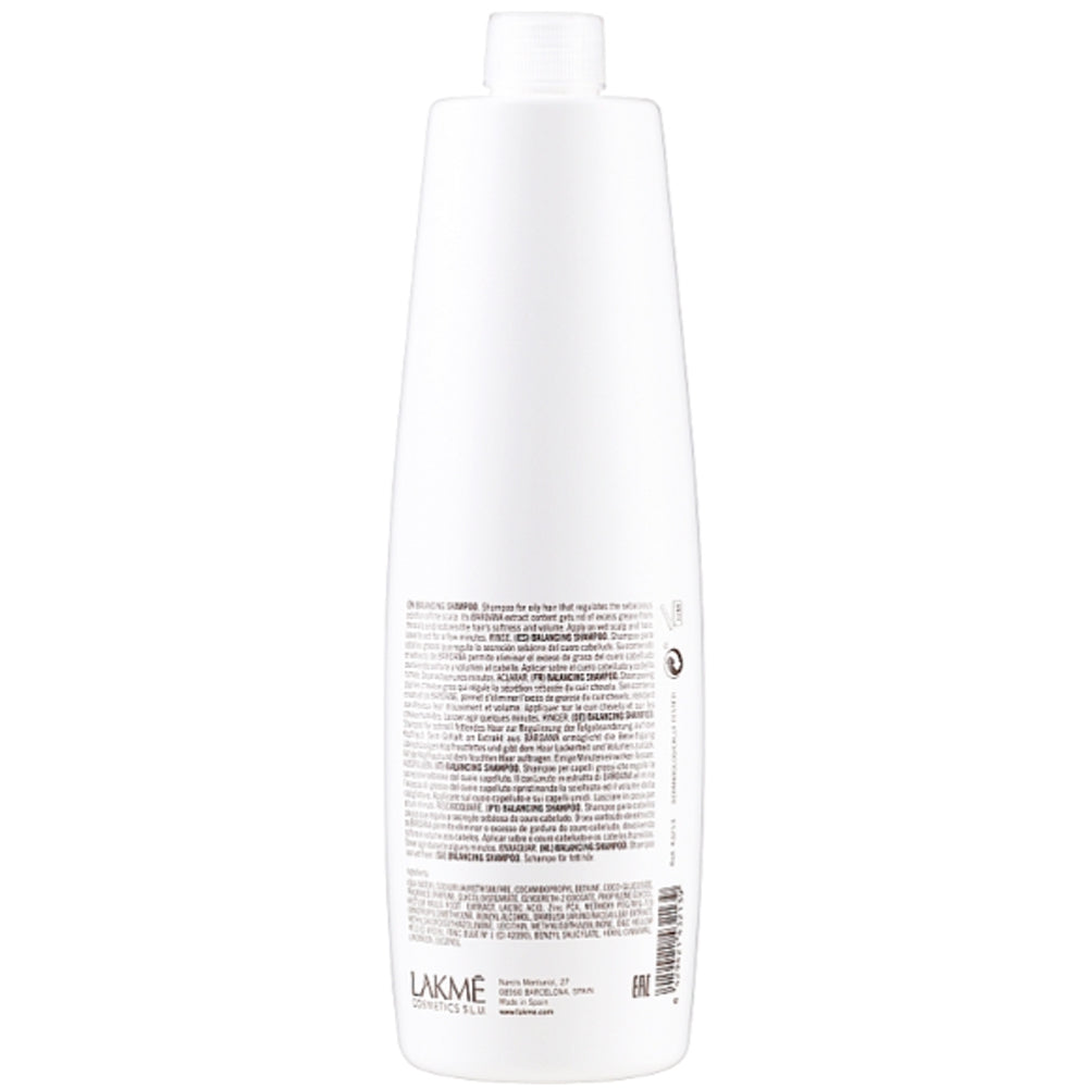 Балансуючий шампунь для жирного волосся - Lakme K.Therapy Purifying Balancing Shampoo