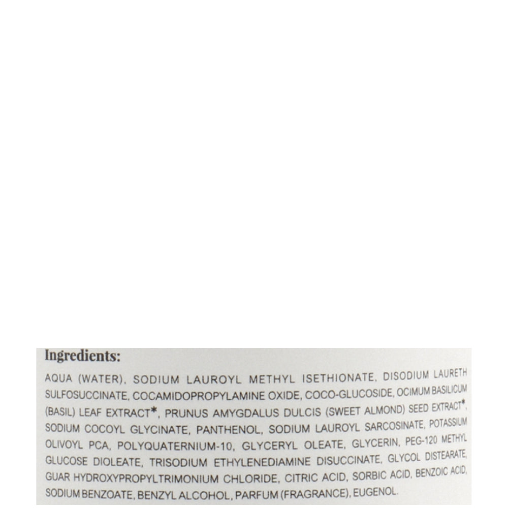 Nook Beauty Family Organic Basilico & Mandorla Shampoo - Шампунь Яркость, Увлажнение и Блеск для сухих и тусклых волос