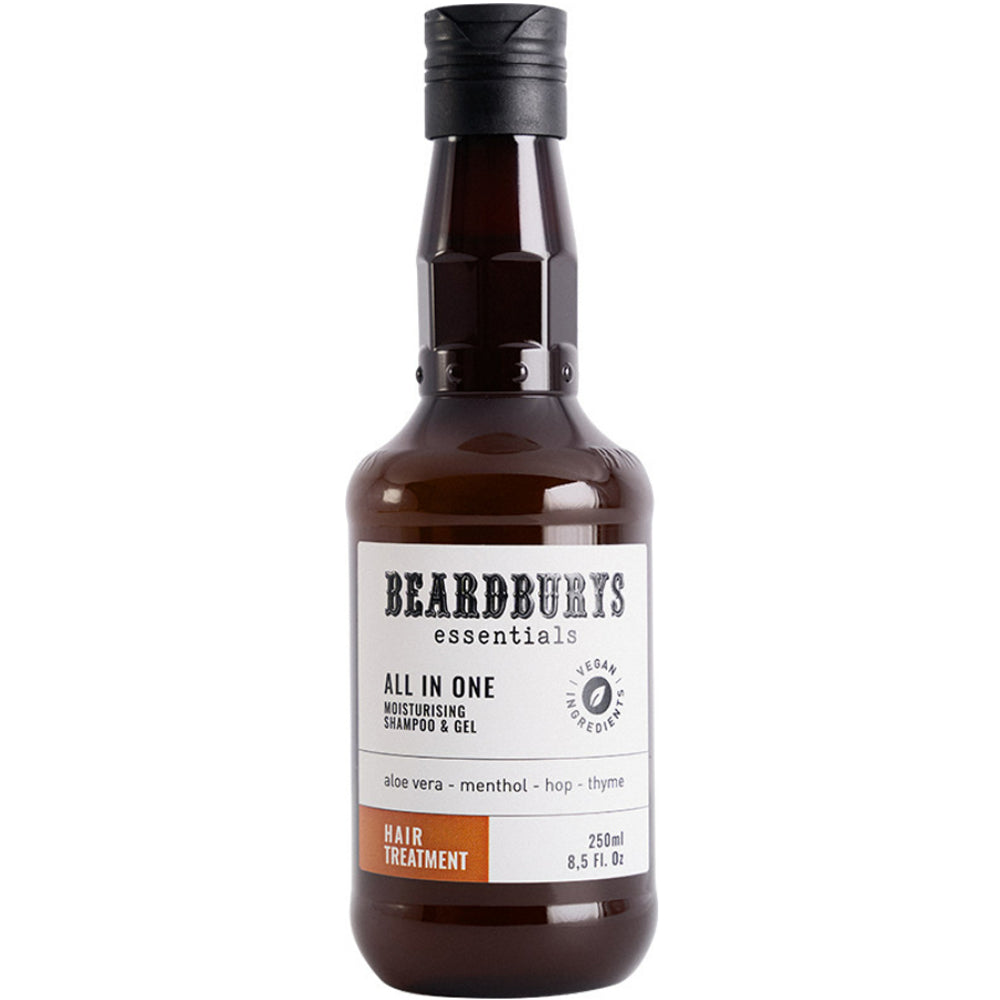 Шампунь, кондиционер, гель для душа - Beardburys Essentials All In One Shampoo & Gel