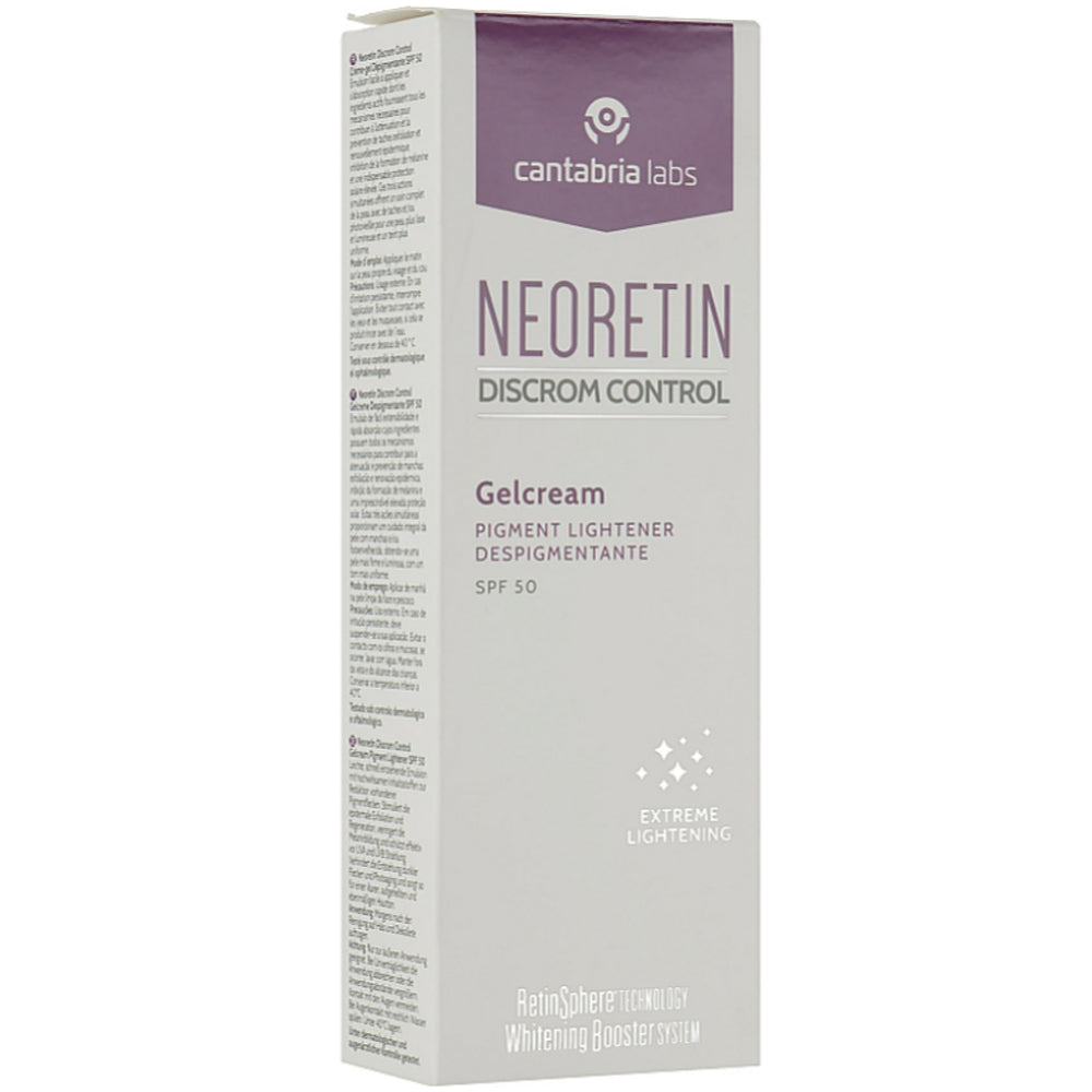 Cantabria Labs Neoretin Discrom Control Gelcream SPF 50 - Осветляющий дневной гель-крем с солнцезащитным фактором