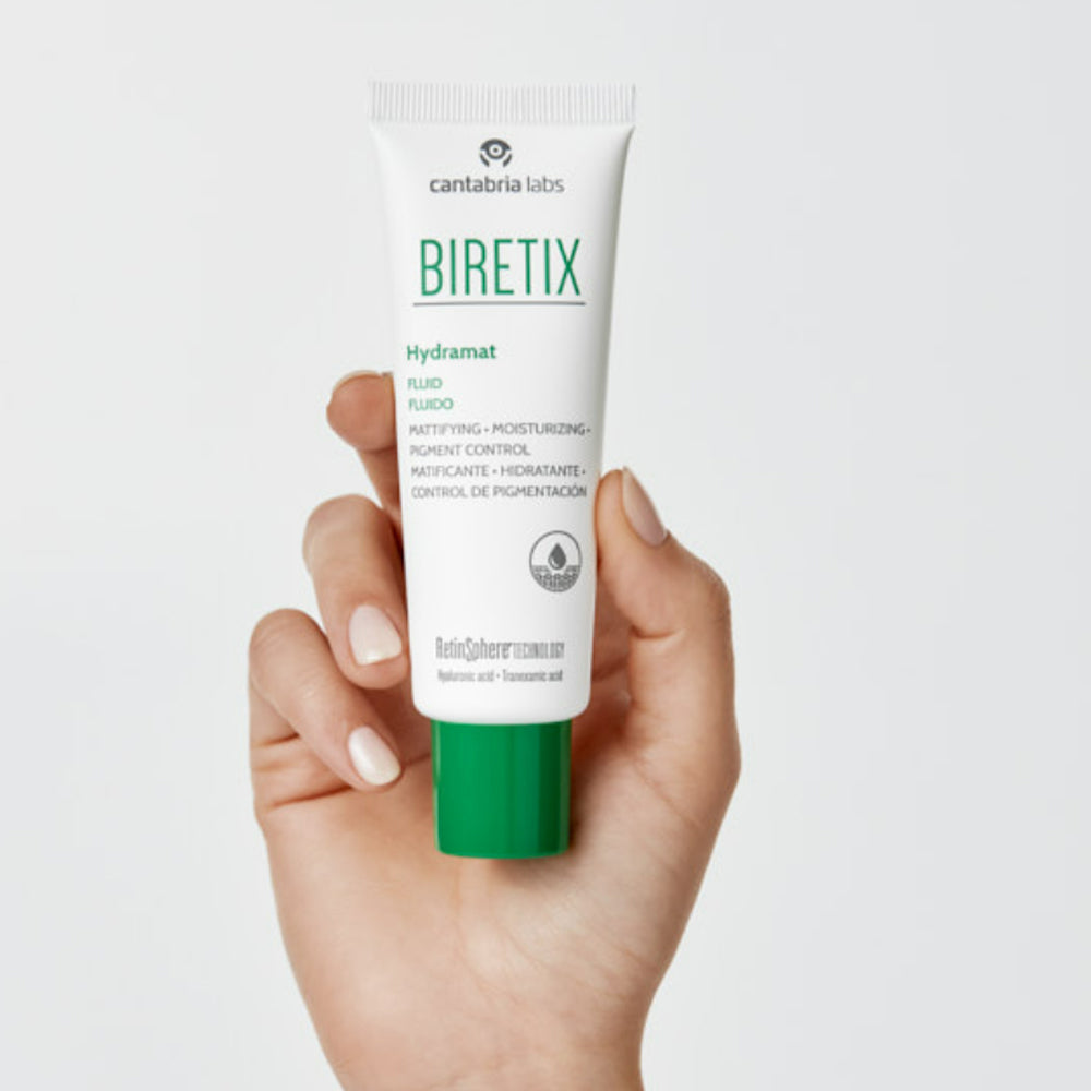 Матуючий, зволожуючий флюїд проти пост-акне пігментації - Cantabria Labs Biretix Hydramat