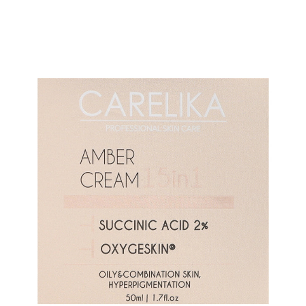 Крем зволожуючий для обличчя з янтарною кислотою 15-в-1 - Carelika Amber Cream