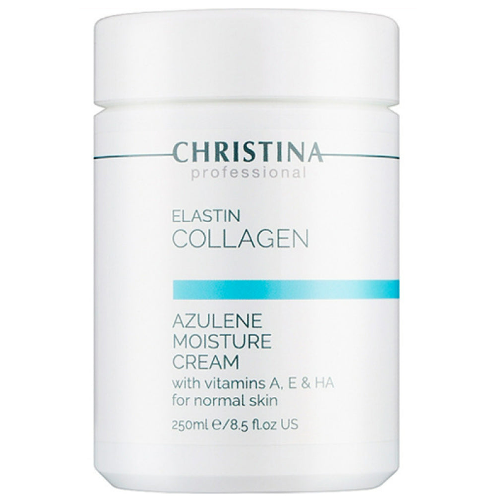 Christina Elastin Collagen Azulene Moisture Cream with Vit. A, E & HA - Зволожуючий азуленовий крем з колагеном і еластином для нормальної шкіри