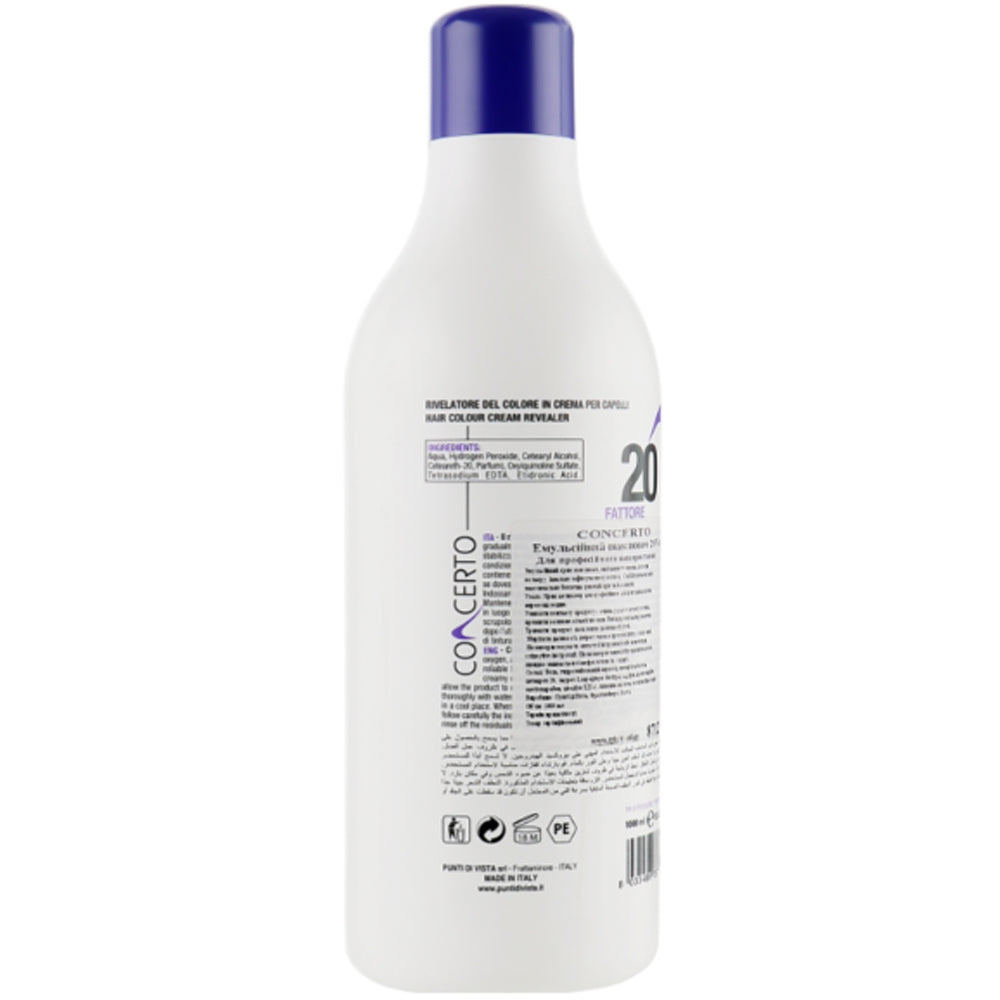 Punti di Vista Concerto Hair Color Cream Revealer 20 Vol - Эмульсионный окислитель 6 %