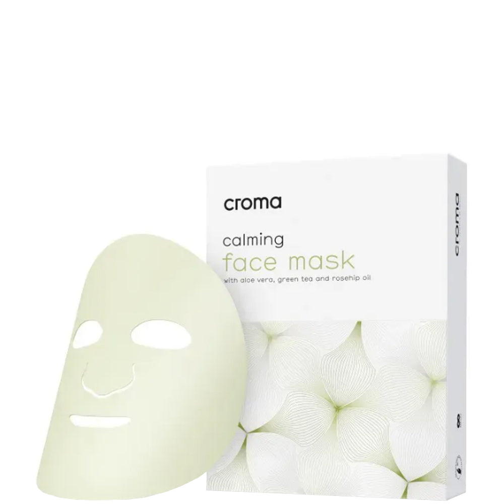 Маска для лица с экстрактом зеленого чая - Croma Face Mask Green Tea