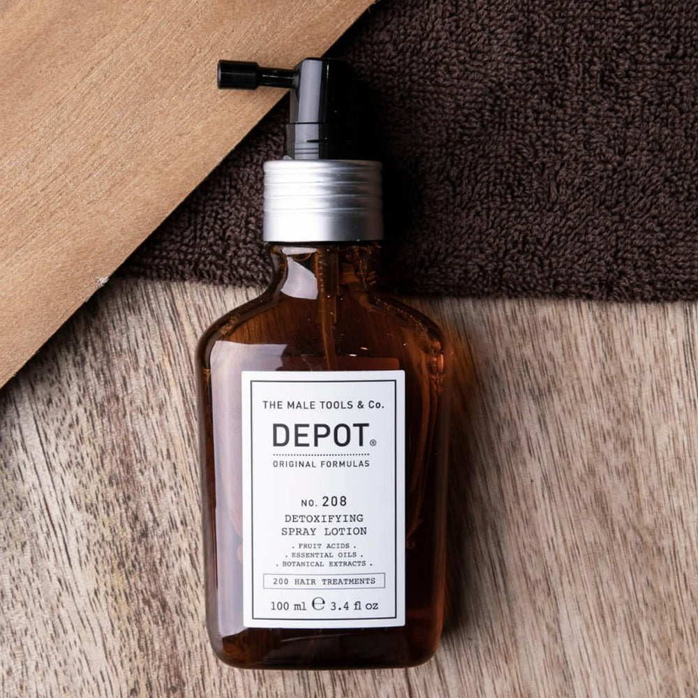 Детоксикационный уход за кожей головы без ополаскивания – Depot No. 208 Detoxifying Spray Lotion