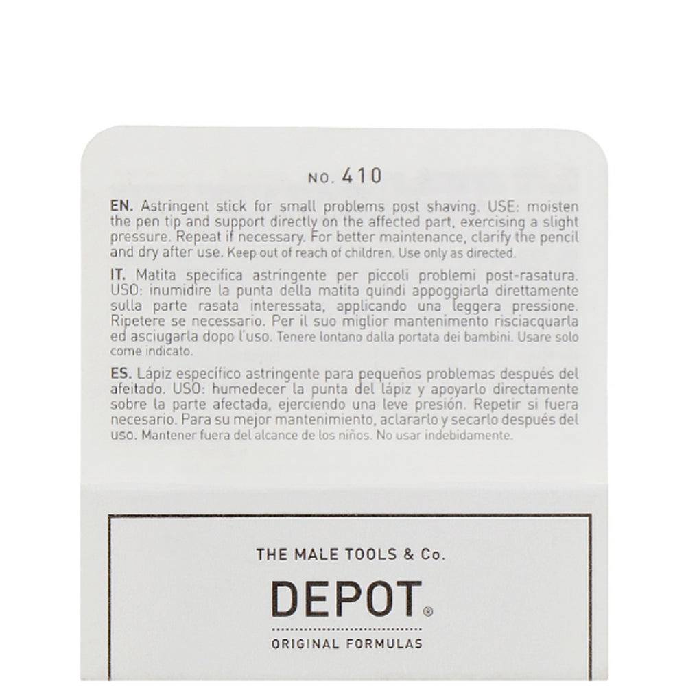 Вяжущий сток для заживления небольших порезов после бритья – Depot No. 410 Post-Shave Stick