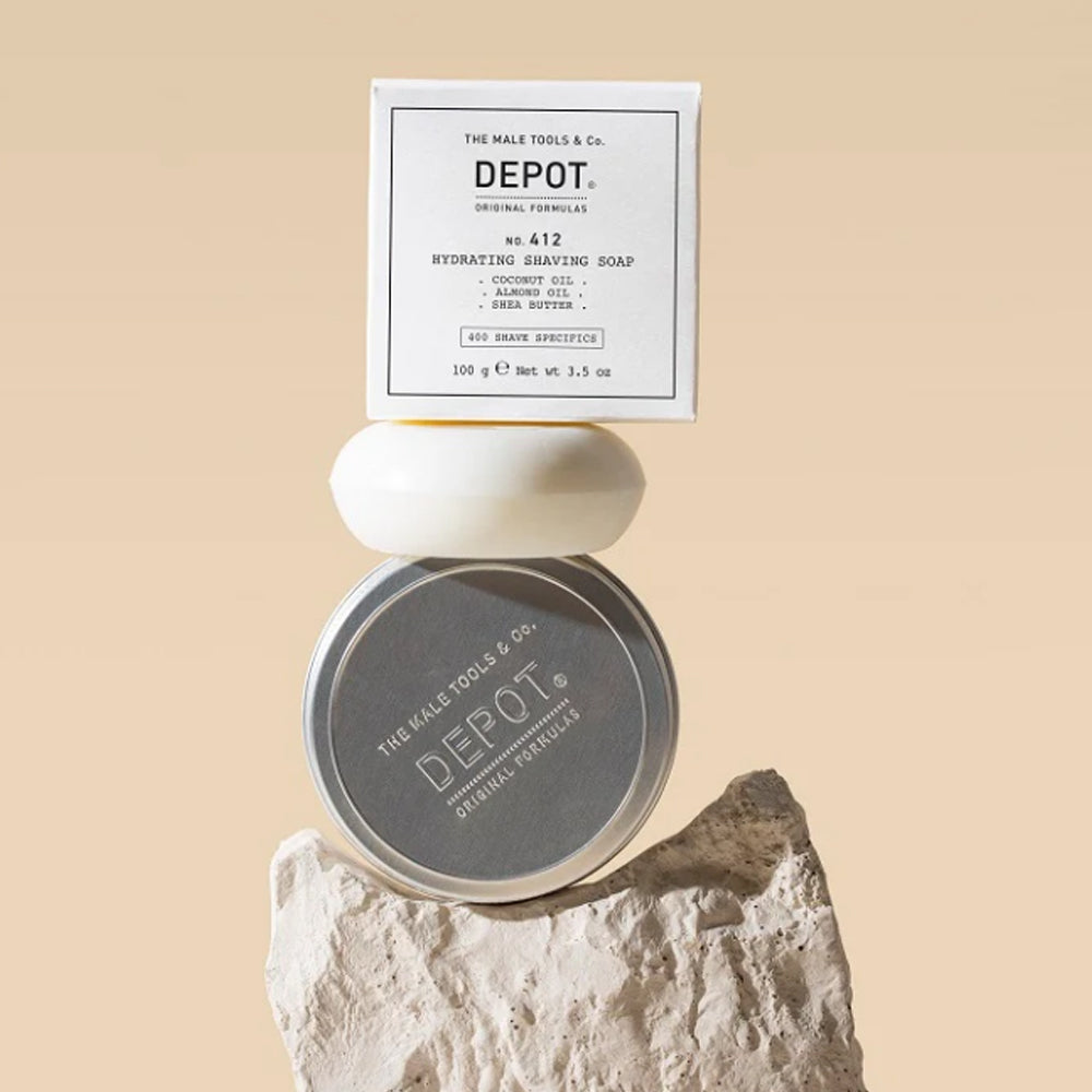 Твердое мыло для бритья – Depot No. 412 Hydrating Shaving Soap