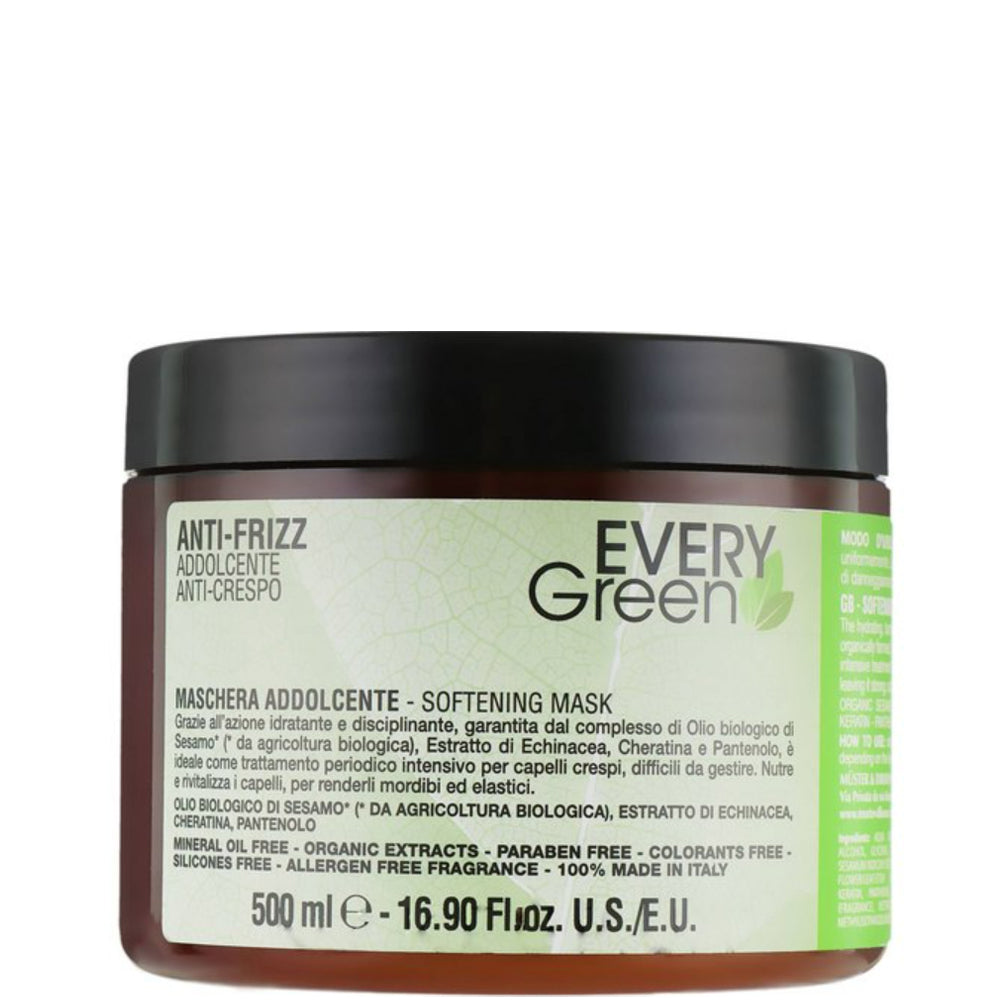 Dikson Every Green Anti-Frizz Softening Mask - Увлажняющая маска для вьющихся, сухих и непослушных волос