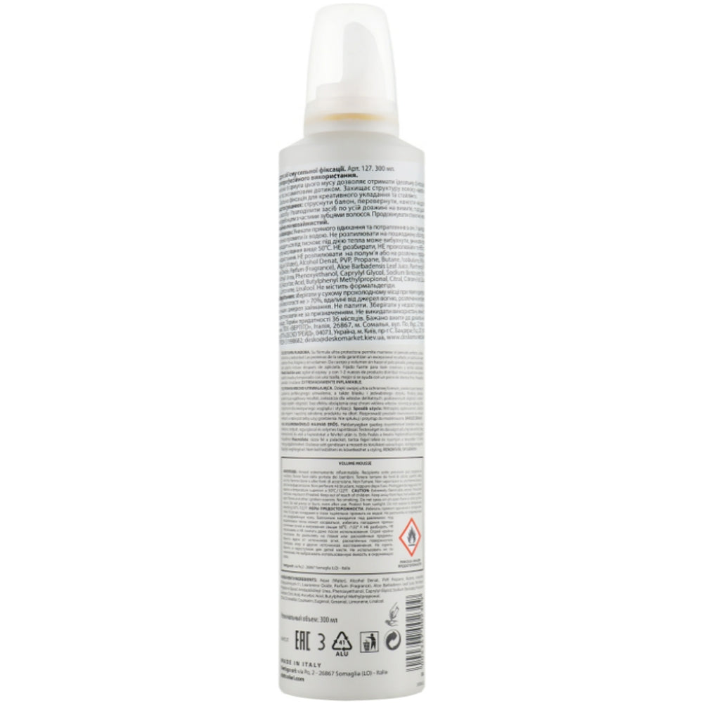 Dott. Solari Style Volume Mousse Strong Hold - Мус для обсягу сильної фіксації