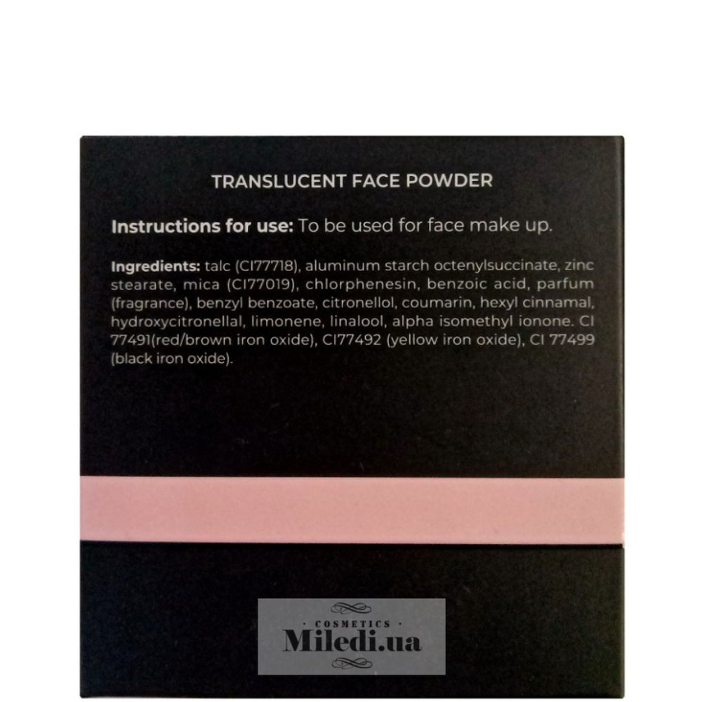 Пудра для обличчя розсипчаста Dr._Kadir_Top_Cover склад 2