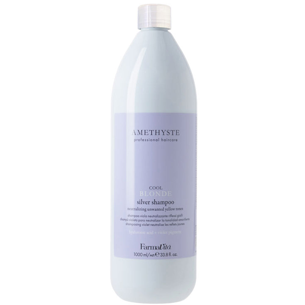 Фиолетовый шампунь для нейтрализации желтизны - Farmavita Amethyste Cool Blonde Silver Shampoo