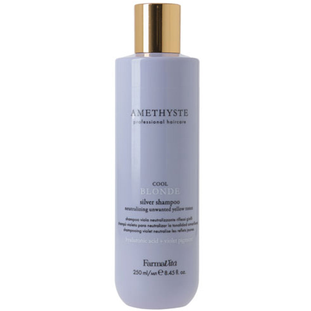 Фиолетовый шампунь для нейтрализации желтизны - Farmavita Amethyste Cool Blonde Silver Shampoo