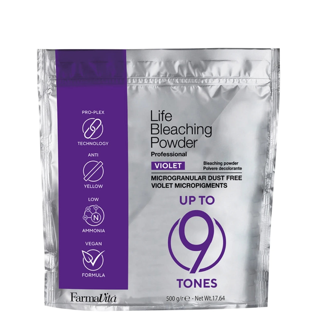 Освітлюючий фіолетовий порошок з амінокислотами - Farmavita Life Bleaching Powder Violet
