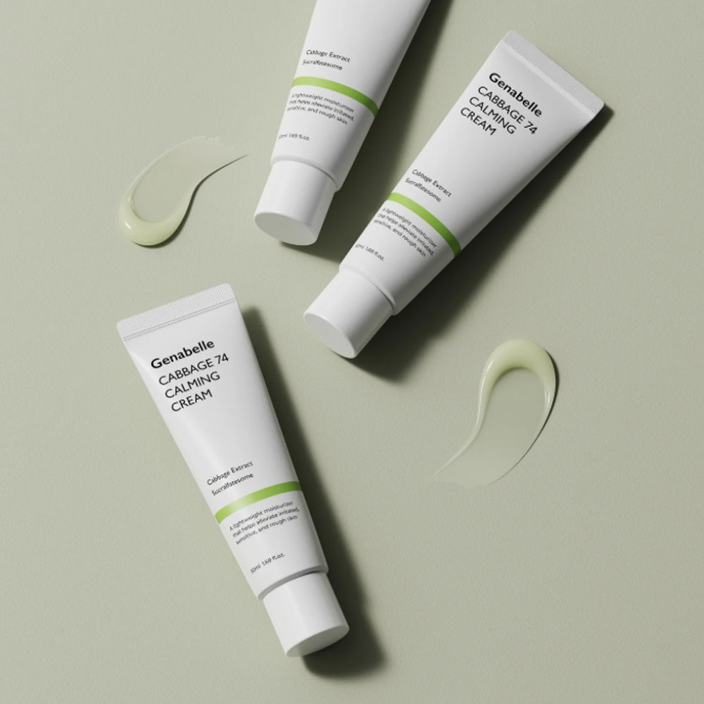 Крем для зволоження та заспокоєння шкіри - Genabelle Cabbage 74 Calming Cream