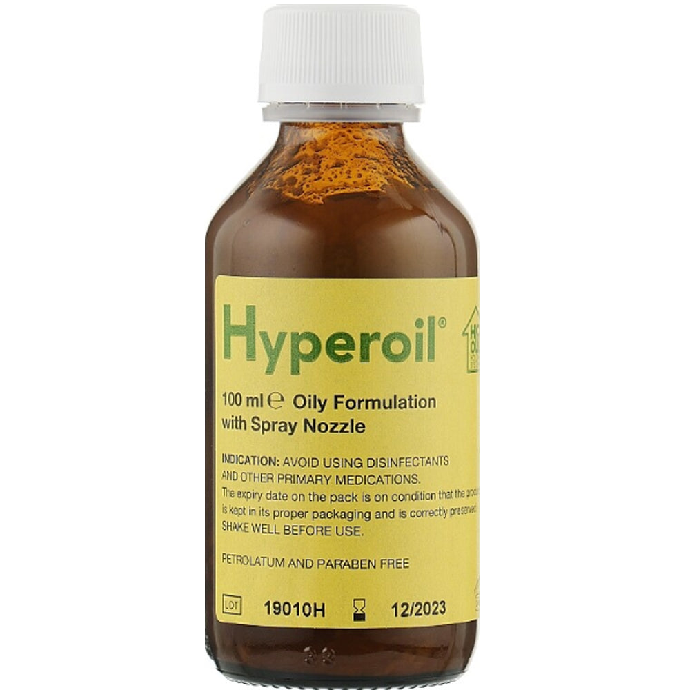 Заживляющий аэрозированный гель - Hyperoil Gel With Spray Nozzle Glass Bottle