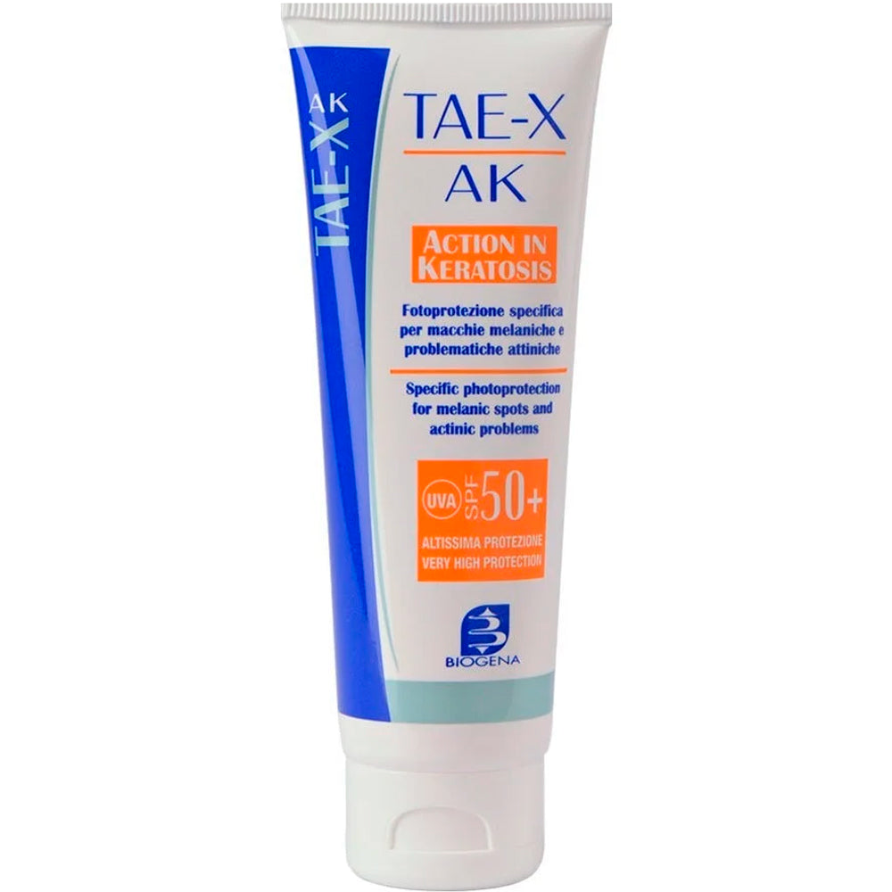 Biogena Tae X AK 50+ (SPF 80) - Солнцезащитный регенерирующий крем при гиперпигментации и кератозе