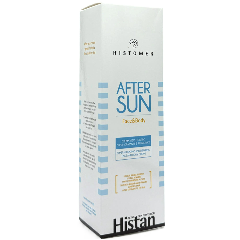 Крем для чутливої шкіри обличчя та тіла після засмаги - Histomer упаковка