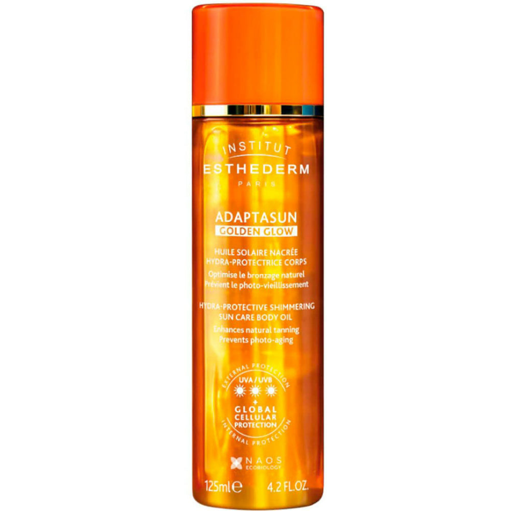 Защитное масло с шимером - Institut Esthederm Adaptasun Golden Glow Shimmering Sun Care Body Oil