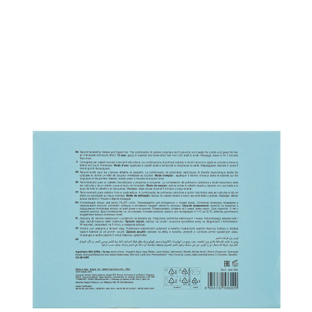 Лосьон-реконструктор для волос с кератином и гиалуроновой кислотой - Kaaral Purify Filler Lotion