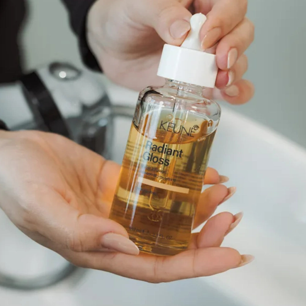 Незмивна сироватка з термозахистом для посилення блиску тьмяного волосся - Keune Radiant Gloss 2