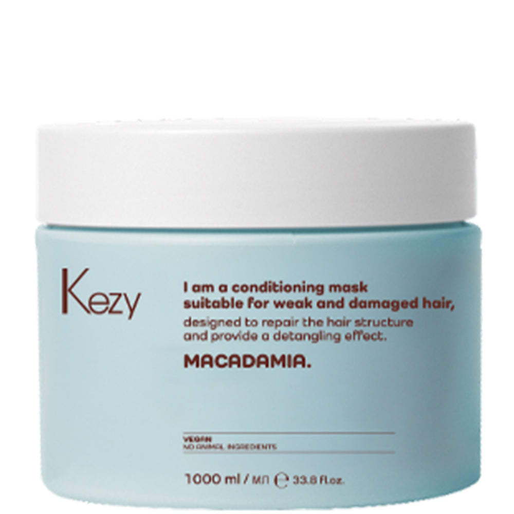 Маска для ослабленого та пошкодженого волосся - Kezy Macadamia Mask
