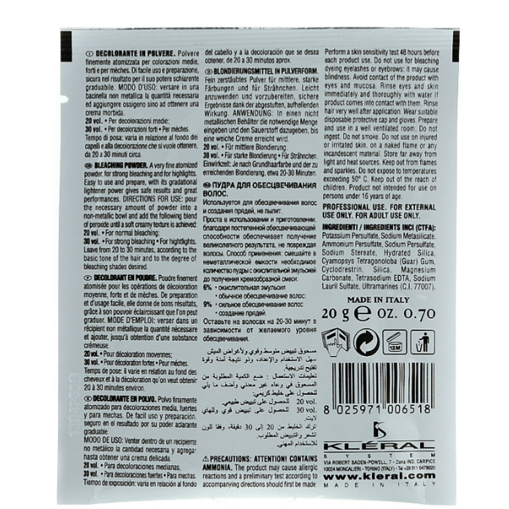 Пудра для обесцвечивания - Kleral System Blonde Platinker Bleaching Powder