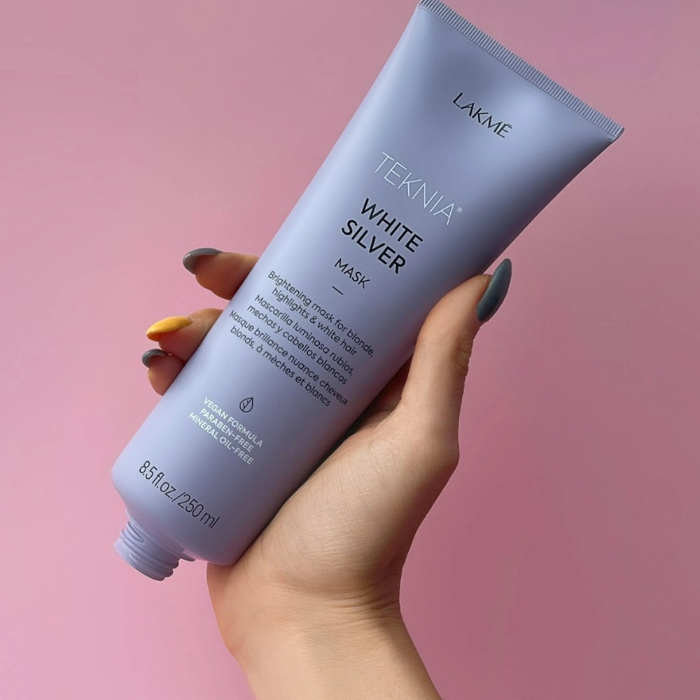 Тонуюча маска для нейтралізації жовтизни - Lakme Teknia White Silver Mask 5