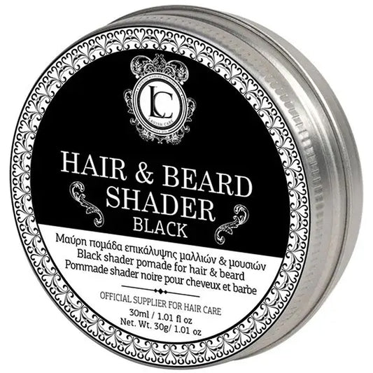Чорна помада для камуфляжу бороди та волосся середньої фіксації - Lavish Care Black Beard And Hair Shader Pomade