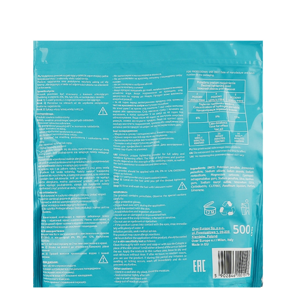 Lecher Geneza Decolorant Lightening Powder - Освітлювач для волосся