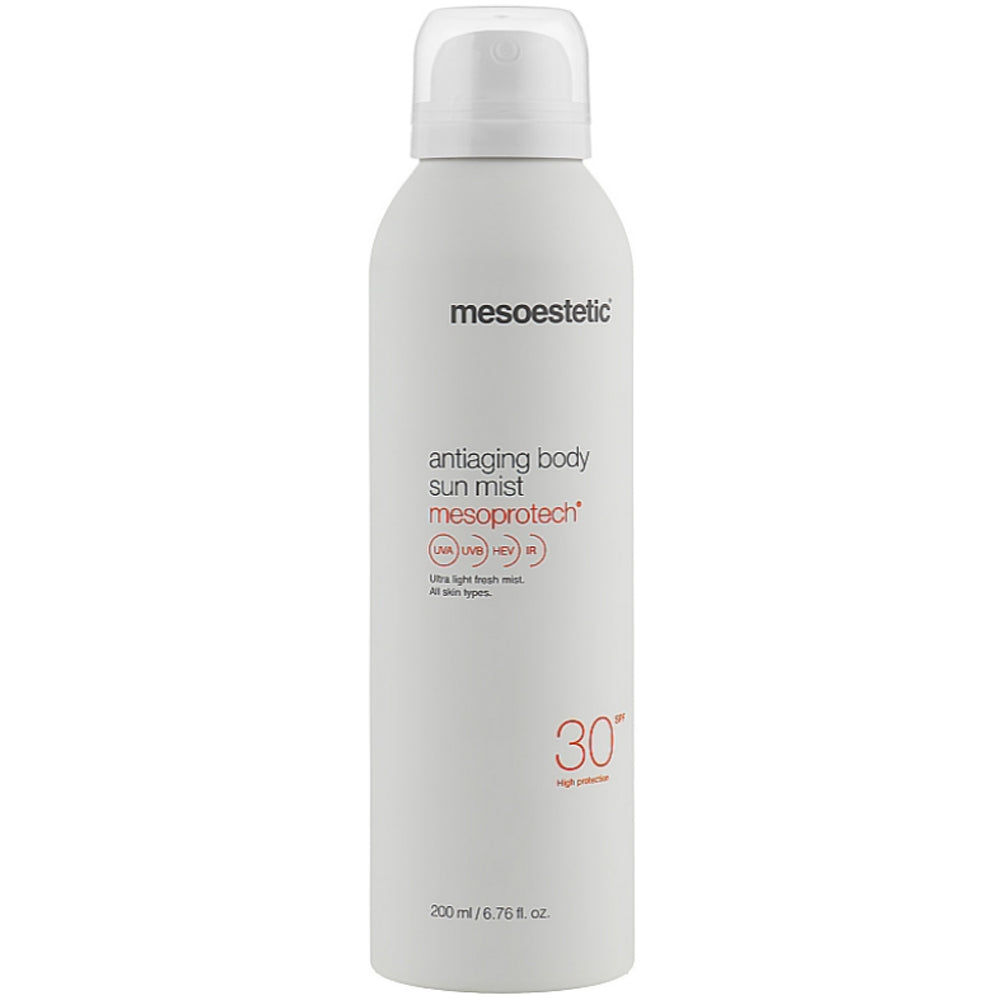 Mesoestetic Mesoprotech Antiaging Body Sun Mist SPF30 – Солнцезащитный спрей для тела с антивозрастным эффектом