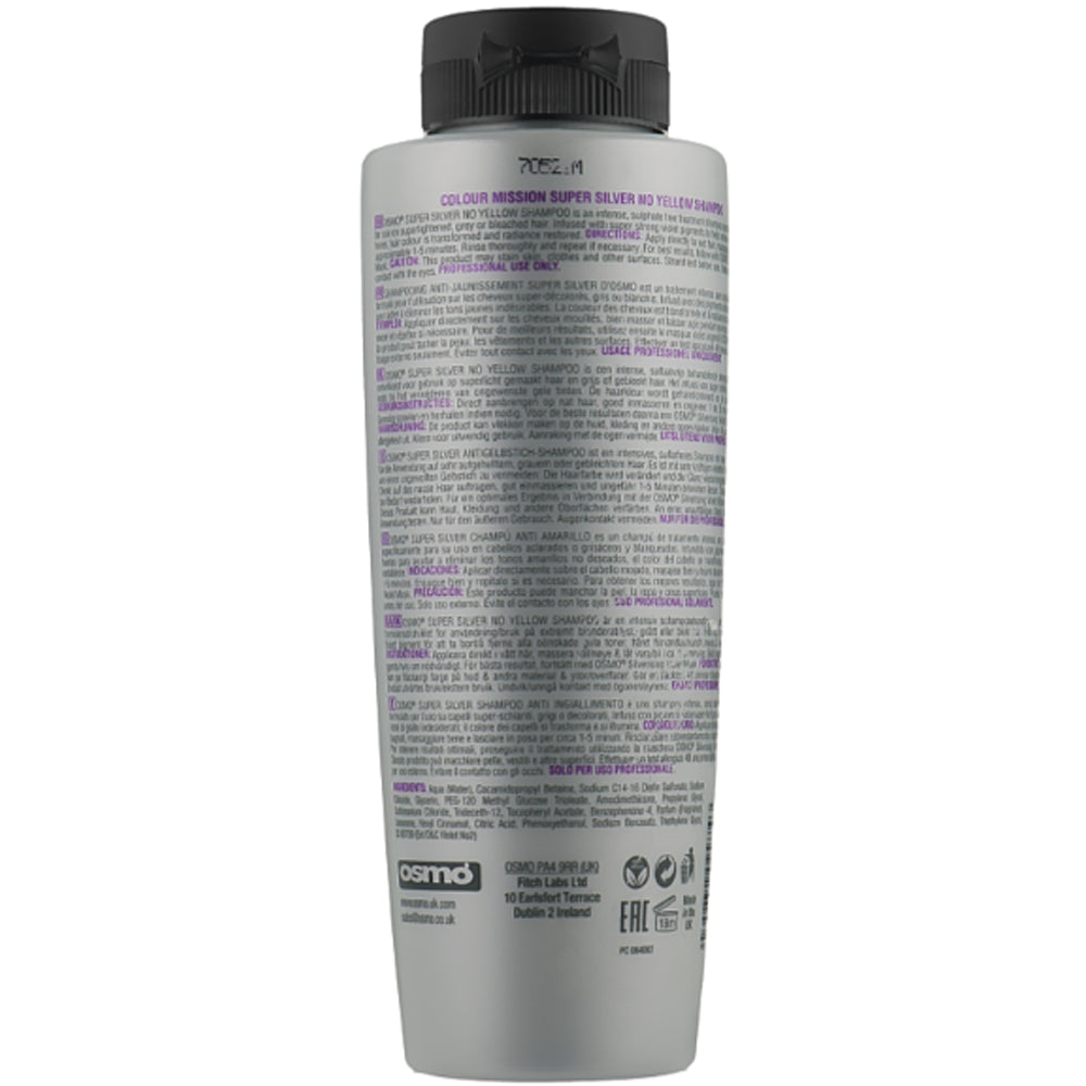 Osmo Super Silver No Yellow Shampoo - Шампунь супер-серебро без желтого оттенка