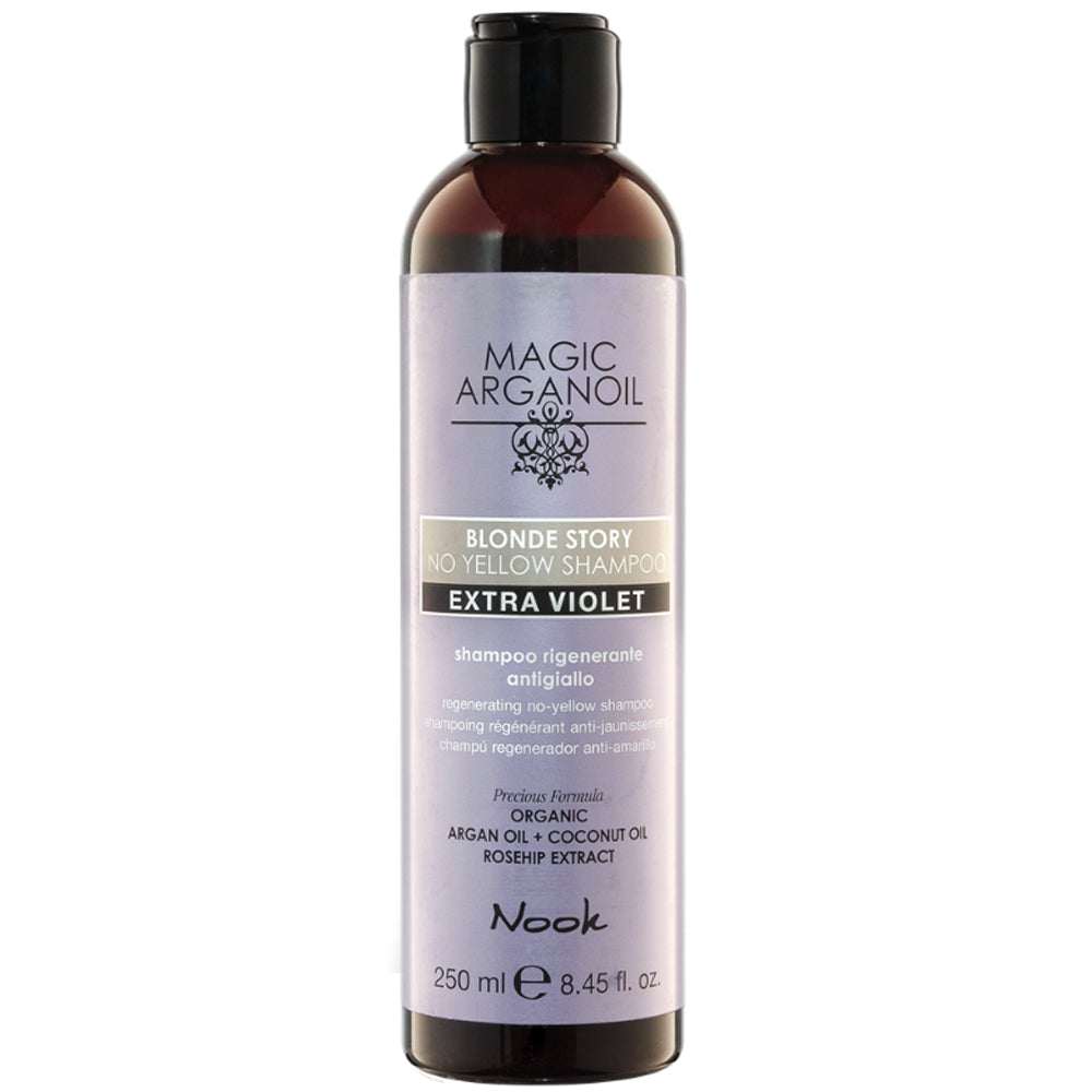 Регенеруючий шампунь для нейтралізації жовтизни - Nook Magic Arganoil Blonde Story Shampoo