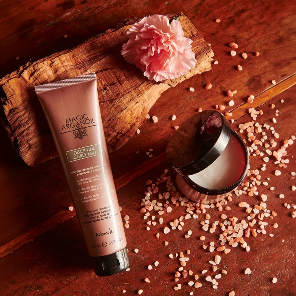 Молочко для гладкості кучерявого і неслухняного волосся - Nook Magic Arganoil 5