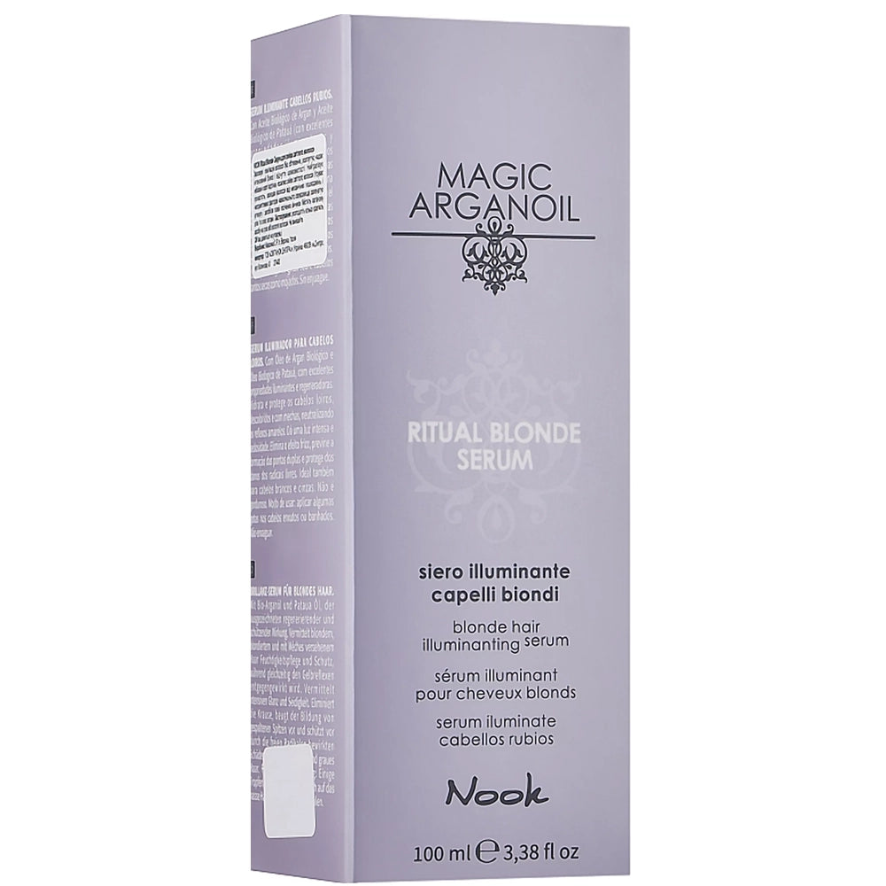 Сироватка для сяйва світлого волосся - Nook Magic Arganoil Ritual упаковка