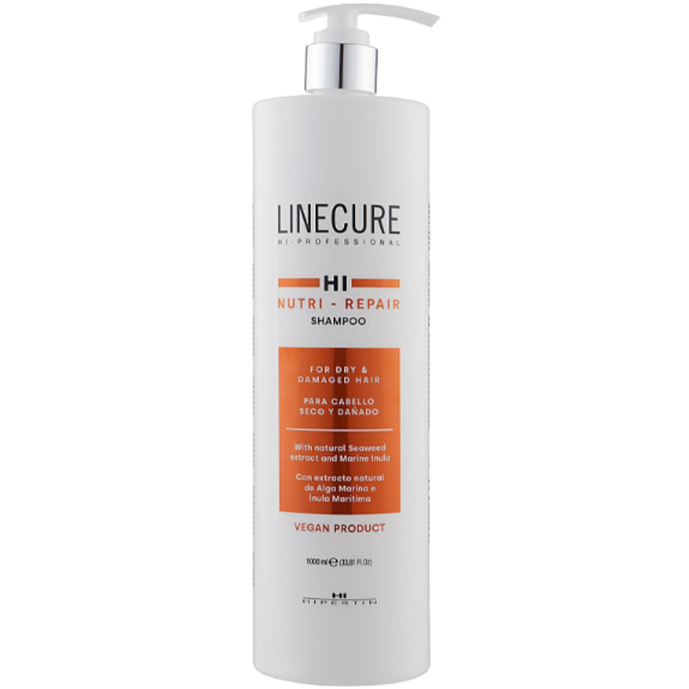 Відновлюючий шампунь для пошкодженого волосся - Hipertin Linecure Vegan Nutri-Repair Shampoo