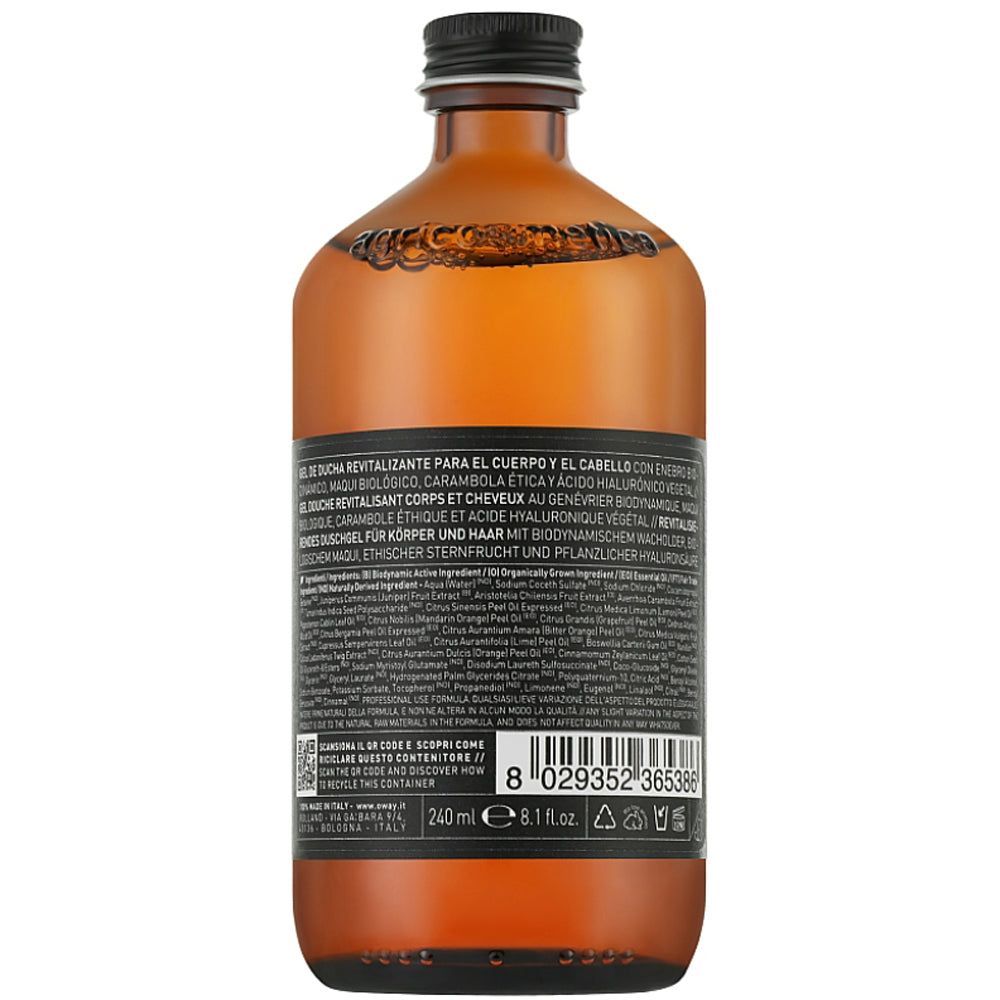 Oway Men Hair & Body Invigorating Wash - Гель-енергетик для душа