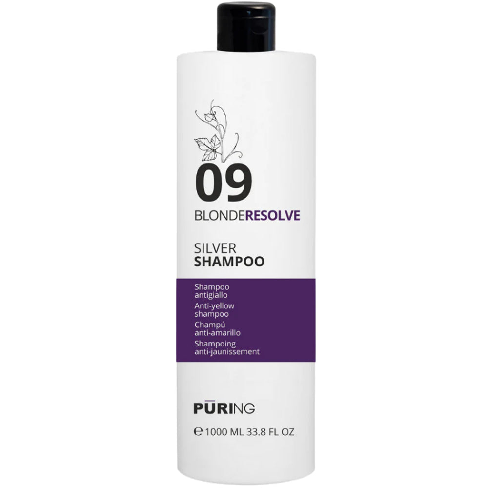 Шампунь для нейтралізації жовтих відтінків - Puring 09 Blonde Resolve Silver Shampoo