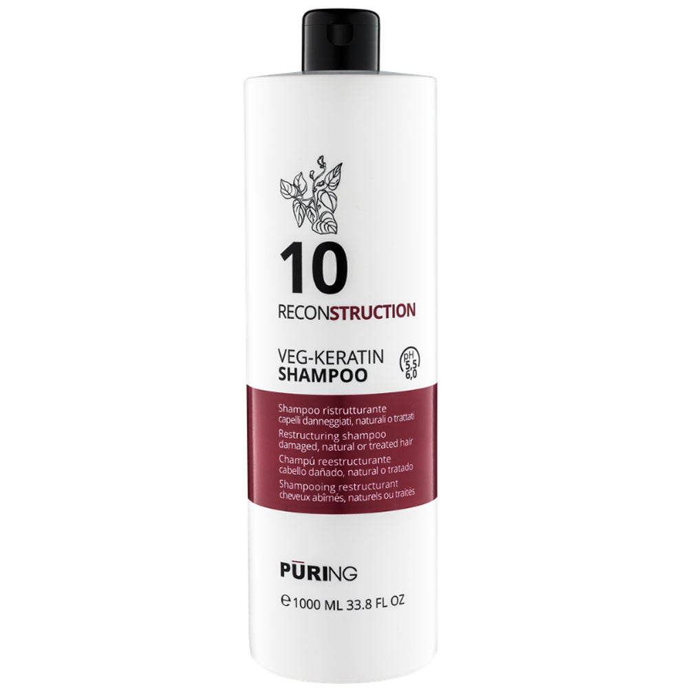 Восстанавливающий шампунь с растительным кератином - Puring 10 Reconstruction Veg-Keratin Shampoo