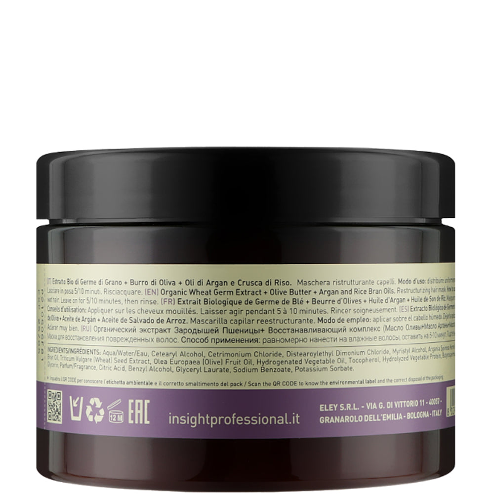 Маска для відновлення волосся Insight склад