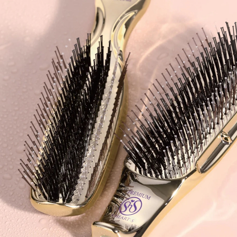 Гребінець для волосся - S-Heart-S Scalp Brush Premium Long Champagne Gold 5