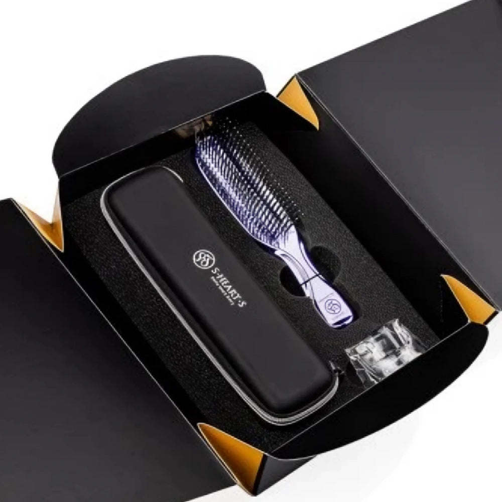 Гребінець для волосся (подарункова коробка) - S-Heart-S Scalp Brush Premium Long Purple (Gift Box) 5