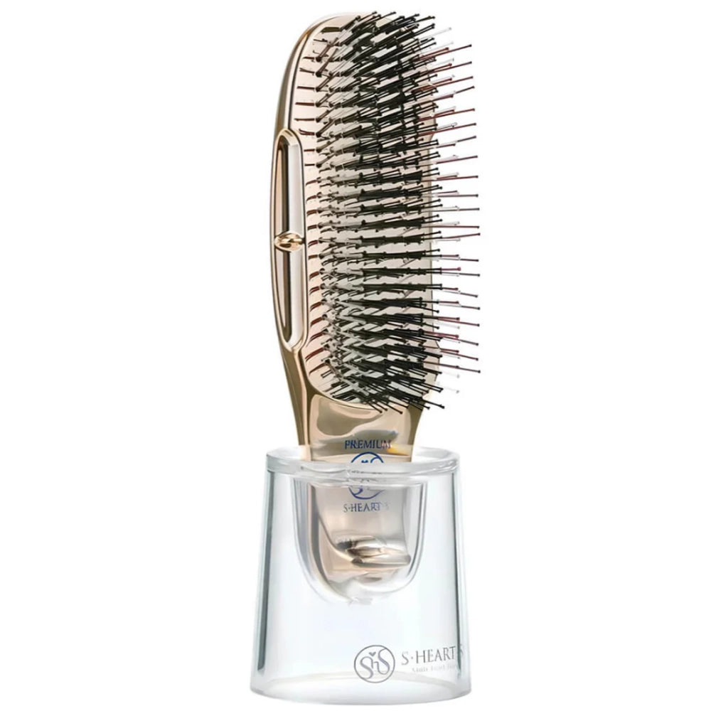Гребінець для волосся - S-Heart-S Scalp Brush Premium Short Champagne Gold 2