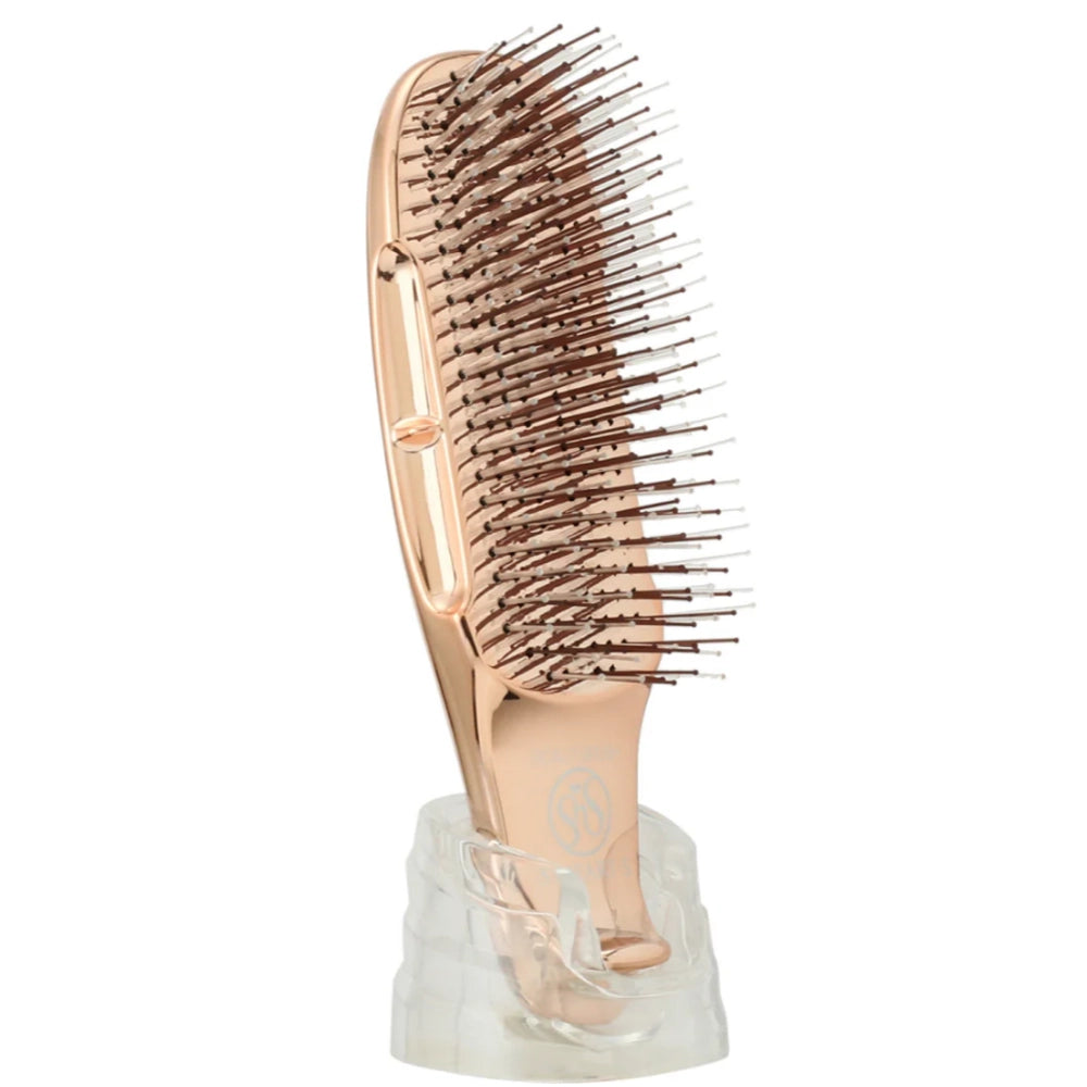 Гребінець для волосся - S-Heart-S Scalp Brush World Model Short Pink Gold 2