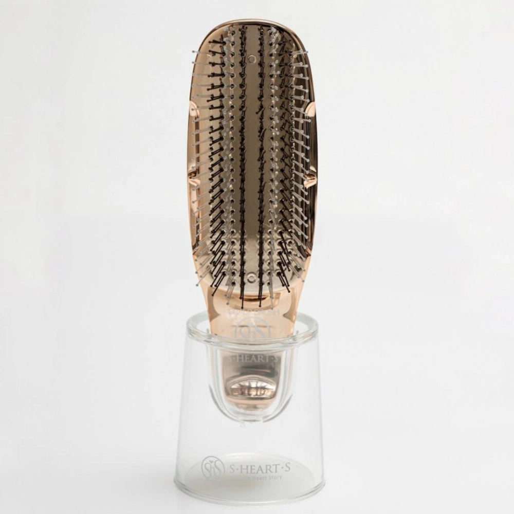 Гребінець для волосся - S-Heart-S Scalp Brush World Model Short Pink Gold 5